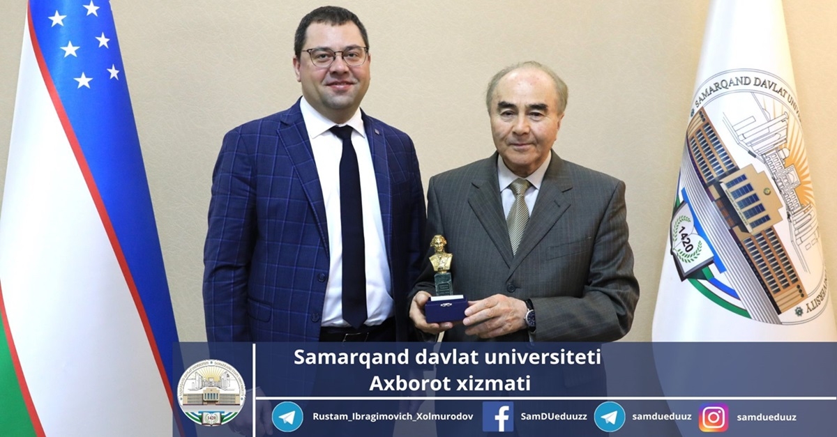 Samarkand State University was visited by a delegation led by the rector of Tambov State University Pavel Moisev...