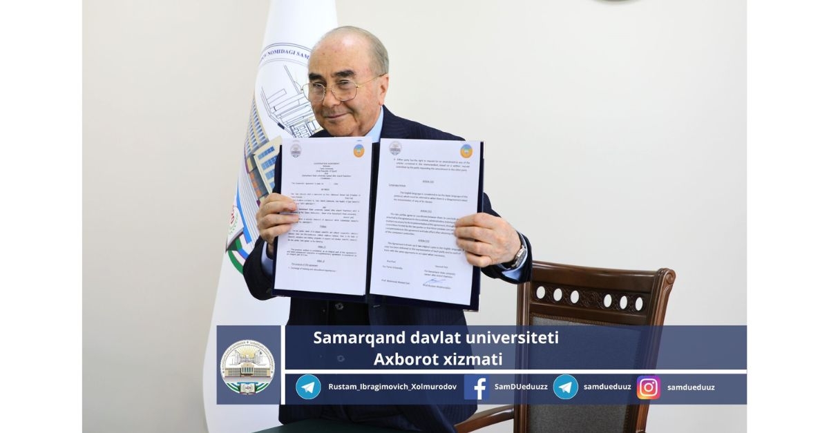 A memorandum of cooperation was signed between Samarkand State University and the Egyptian Tanta University...