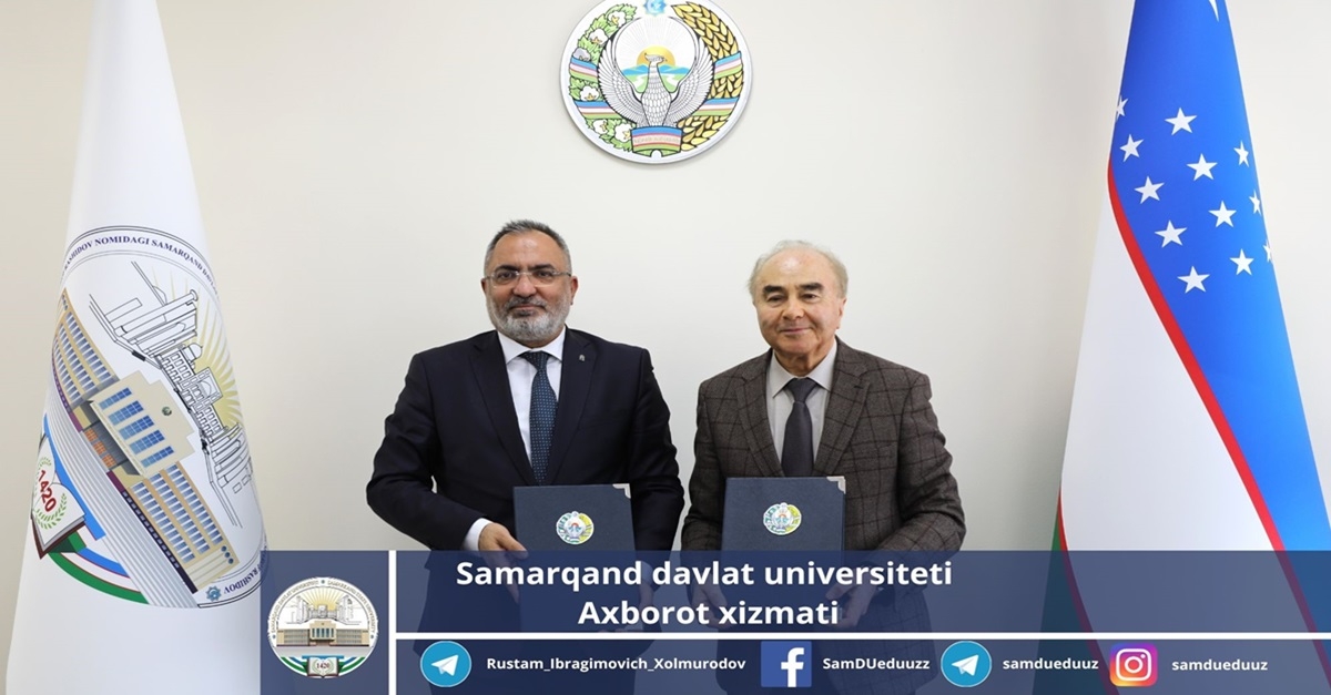 Samarqand davlat universiteti Anqara Boyazid Yildirim universiteti bilan hamkorlik memorandumini imzoladi...