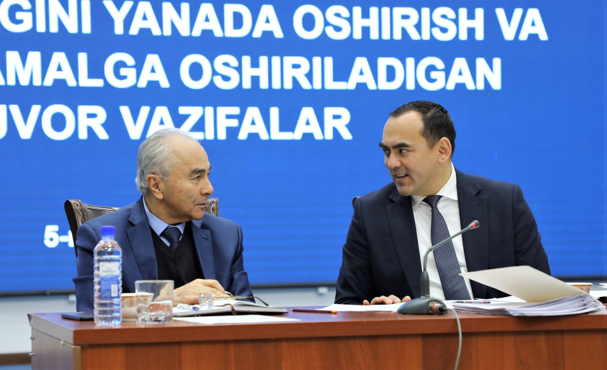 Minister of Higher and secondary special education of the Republic of Uzbekistan Abdukadir Tashkulov and Rector of Samsu Rustam Kholmurodov