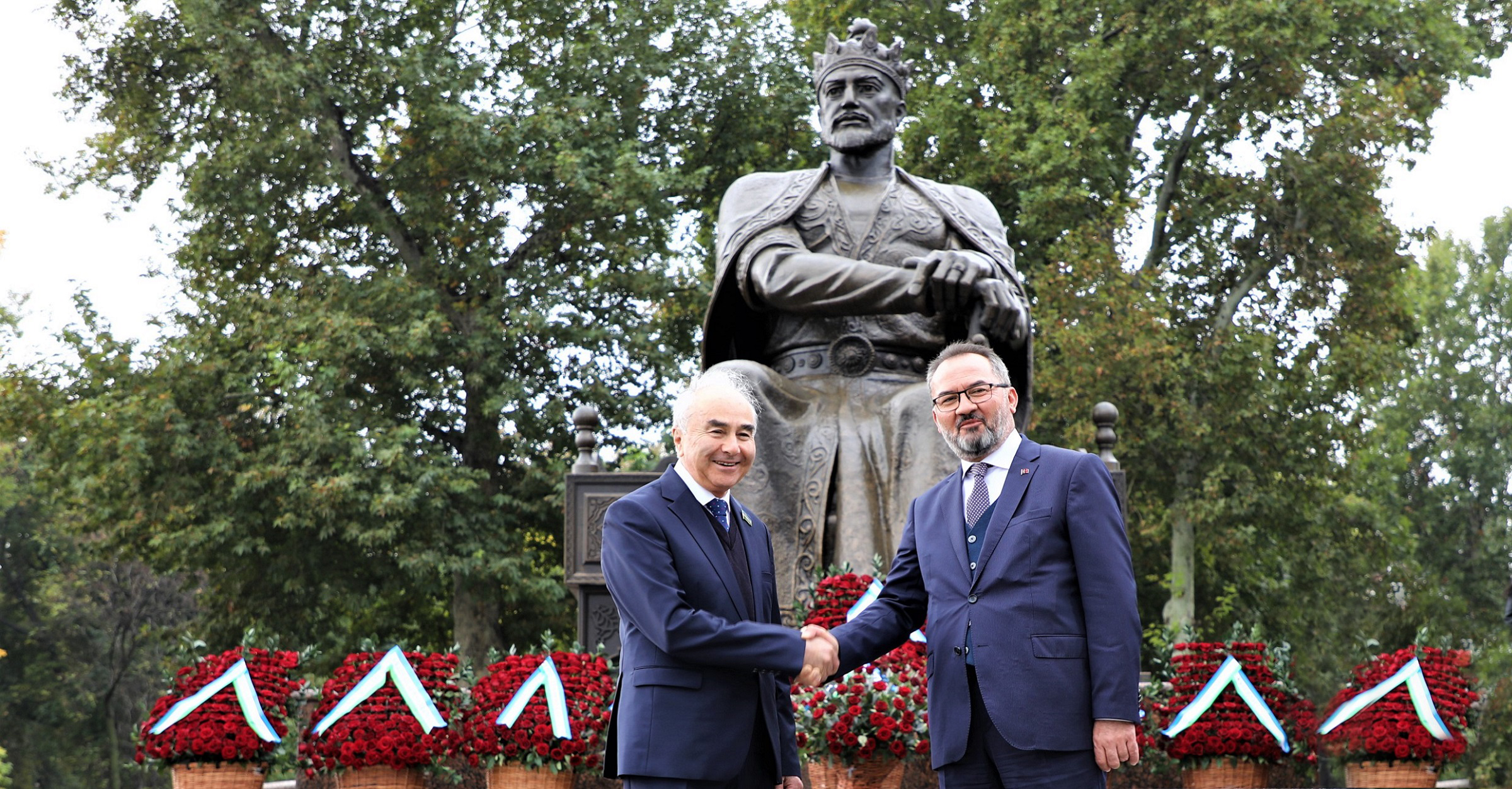 Rector of Samarkand State University, Honored Scientist of the Republic of Uzbekistan Rustam Khalmurodov, with Rector and Professor of Ankara University named after Yildirim Boyazid Ibrahim Aydinli